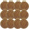 Kit com 60 Medalhas Rema Honra Ao Mérito 60mm com Fita Bronze 4460