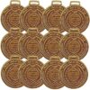 Kit com 18 Medalhas Rema Honra Ao Mérito 60mm com Fita Bronze 4460
