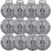 Kit com 18 Medalhas Rema Honra Ao Mérito 60mm com Fita Prata 4460