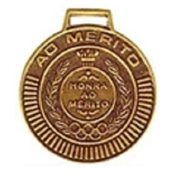 Kit com 12 Medalhas Rema Honra Ao Mérito 60mm com Fita Bronze 4460 - Imagem 2