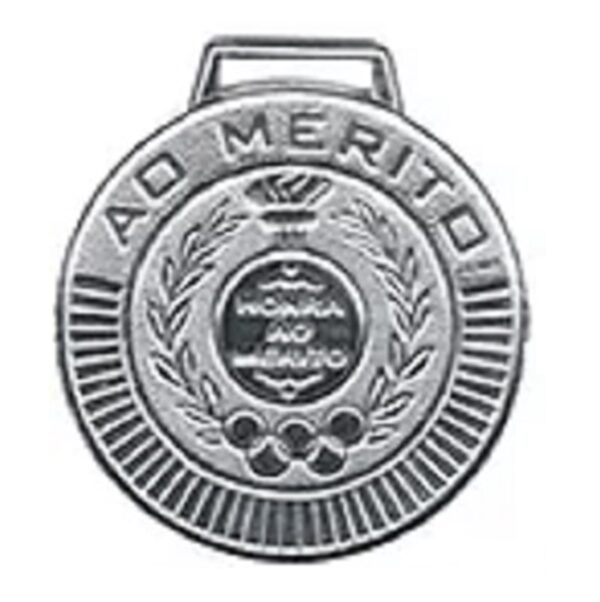 Kit com 12 Medalhas Rema Honra Ao Mérito 60mm com Fita Prata 4460 - Imagem 2