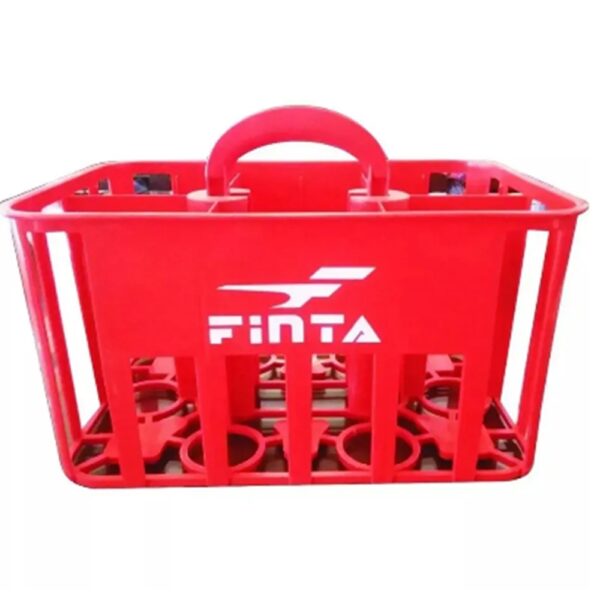 Kit Cesta C/6 Squeeze Plástica Finta 500ml Laranja + Suporte Finta Vermelho - Imagem 3