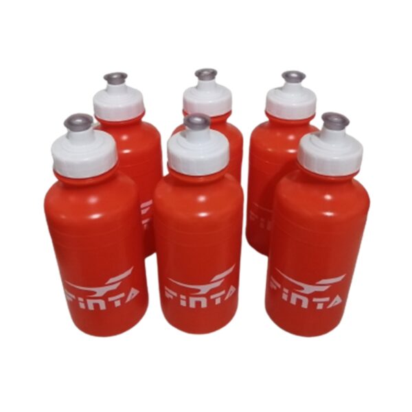 Kit Cesta C/6 Squeeze Plástica Finta 500ml Laranja + Suporte Finta Vermelho - Imagem 2