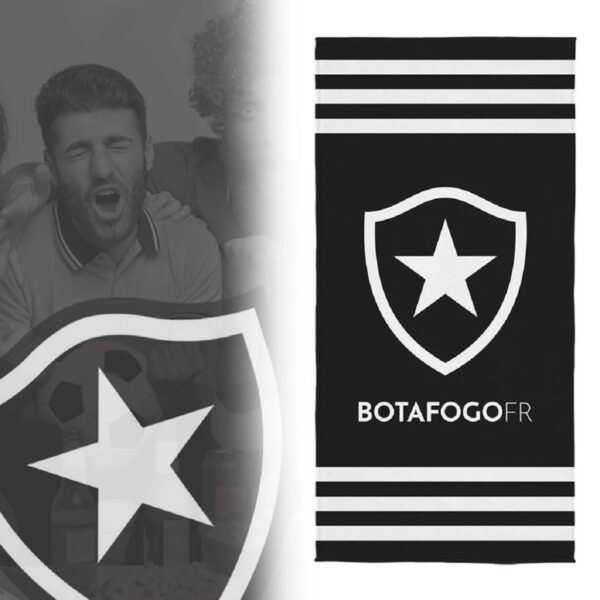Toalha Banho Lepper Aveludada Transfer Botafogo 70 cm x 1,40 m - Imagem 2