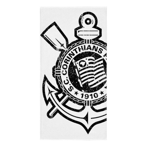 Toalha Banho Lepper Aveludada Transfer Corinthians 70 cm x 1,40 m - Imagem 2
