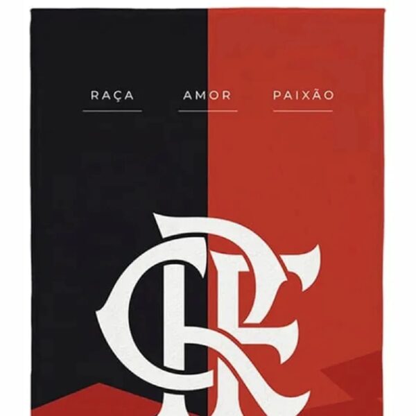 Toalha Banho Lepper Aveludada Transfer Flamengo 70 cm x 1,40 m - Imagem 3