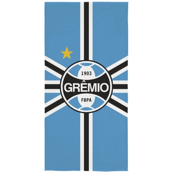 Toalha Banho Lepper Aveludada Transfer Gremio 70 cm x 1,40 m