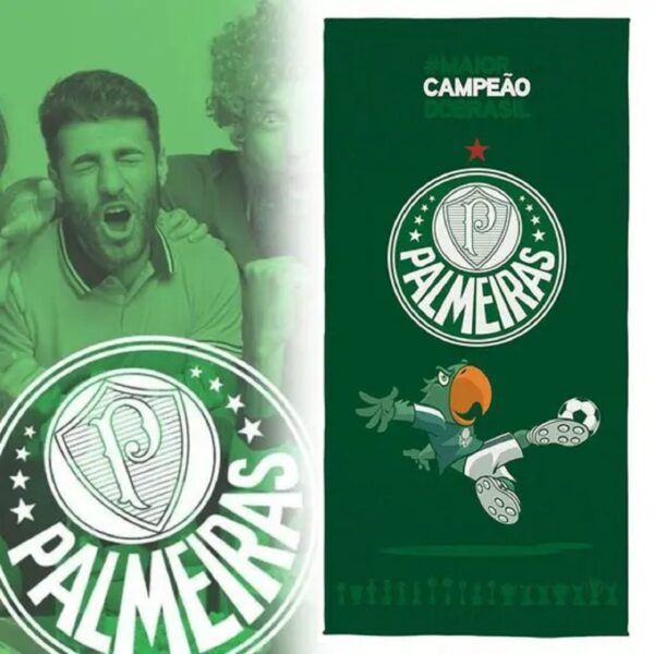 Toalha Banho Lepper Aveludada Transfer Palmeiras 70 cm x 1,40 m - Imagem 2