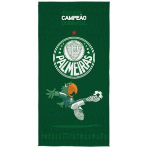 Toalha Banho Lepper Aveludada Transfer Palmeiras 70 cm x 1,40 m