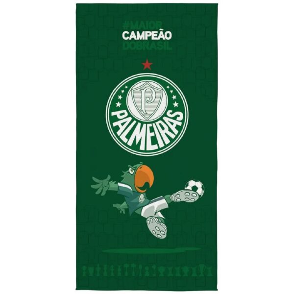 Toalha Banho Lepper Aveludada Transfer Palmeiras 70 cm x 1,40 m